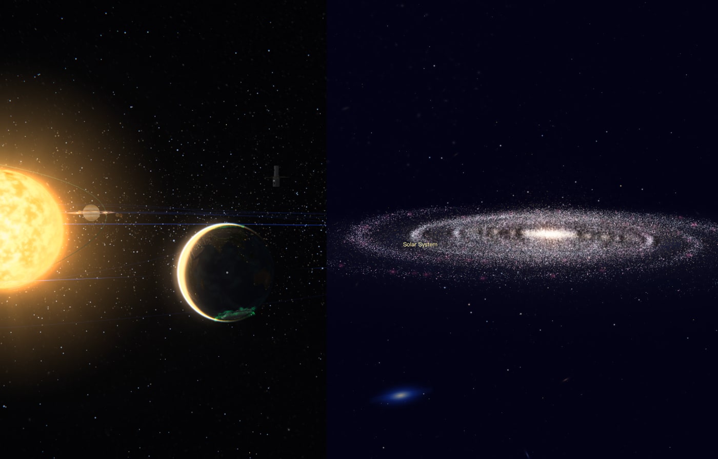 千亿星辰 - 3D 星系 界面预览